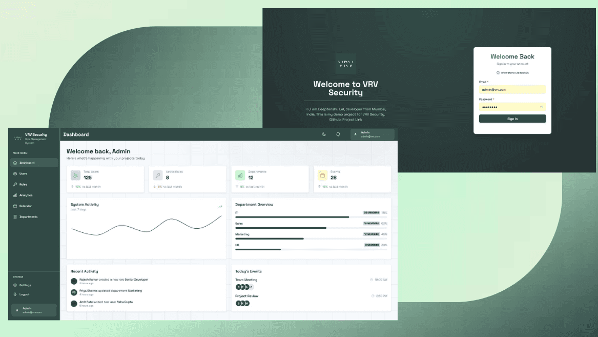 Role-Based Dashboard screenshot 1