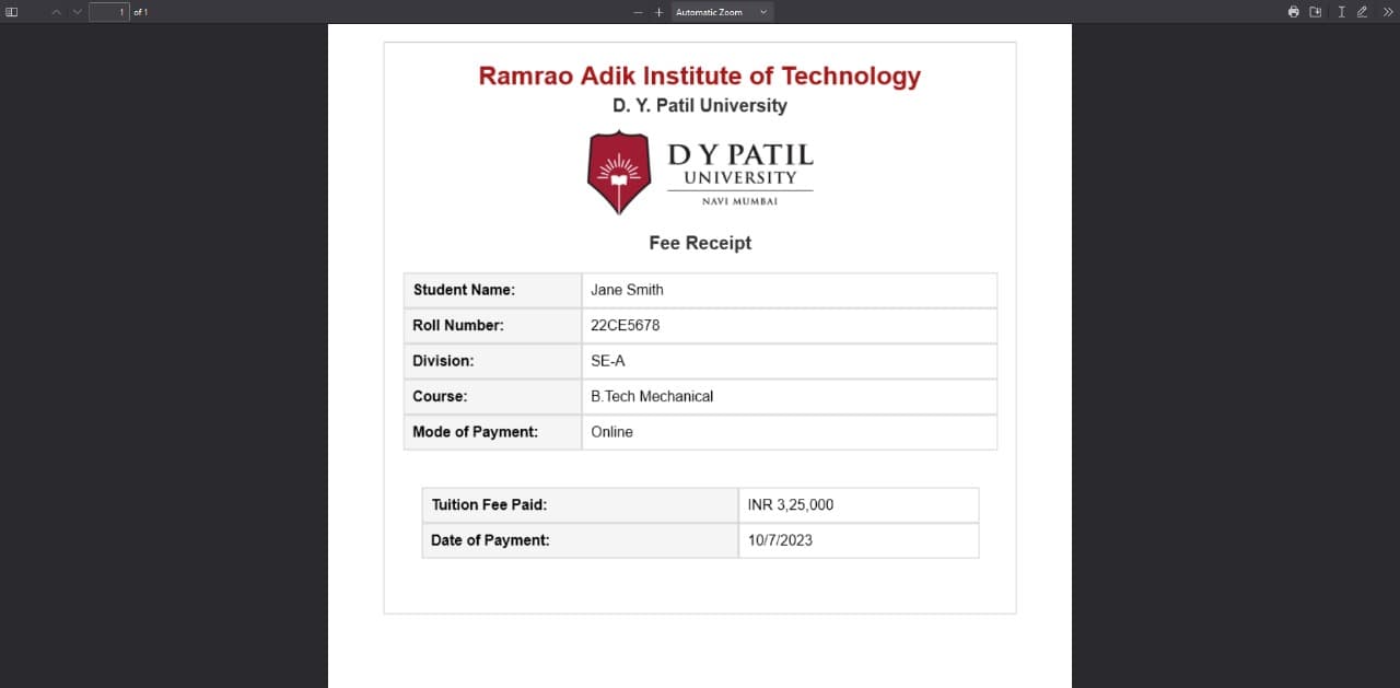 College Fee Payment Portal screenshot 5