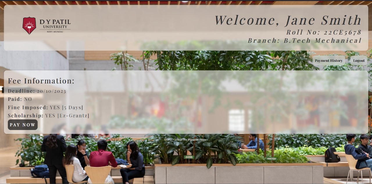 Fee Payment System screenshot 2